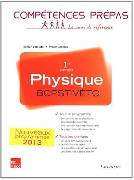 Amazon Fr Physique 1re Annee Bcpst Veto Baude Svelana Grecias Pierre Livres