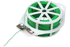 JKG Garden Wire With Wire Cutter - Garden Twistee Tee | Green Garden Wire | Craft Wire | Chicken Wire | Plant Wire Ties For Climbing Plants | Gardening Wire | DIY Easy Twist Strong Wire (50m, 164ft)