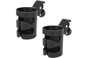 Taicols 2 Stück Getränkehalter für Kinderwagen, Fahrrad Flaschenhalter, 360 Grad Rotation Wasser Becherhalter, Großes Kaliber Universal Cup Holder für Trolleys Mountainbikes,Kinderwagen und Rollstuhl