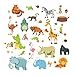 Produktbild Wandaufkleber, Kinderzimmer Schlafzimmer Dekoration Aufkleber Wandaufkleber Wohnaccessoires Elefant Eichhörnchen Aufkleber wasserdichte Aufkleber PVC