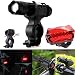 Produktbild HCFKJ Q5 ciclismo bicicleta cabeza luz linterna antorcha 360 ° montaje clip + luz trasera 5LED