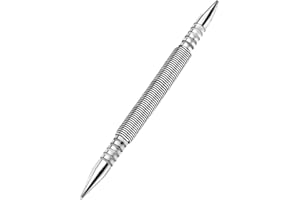GREHGE Punzón de uñas de resorte, herramienta central de metal, fijador de clavos de doble cabeza, punzón sin martillo, fuerza de golpe de 5000 psi para herramienta de extracción de bisagras de puerta de