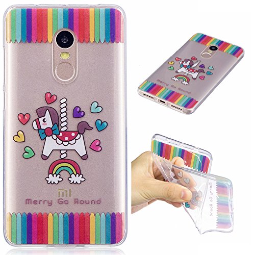 BONROY TPU Coque - pour Xiaomi Redmi Note 4 Silicone Étui Housse Protecteur-Carrousel