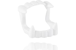 FASCHINFEVER Vampirzähne für Kinder - Vampirgebiss - kinderfreundlich - stabil & unbedenklich - Gebiss Dracula Vampir zum Aufstecken - Halloween & Fasching