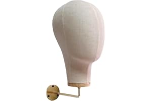 MERIGLARE Generic Tête de mannequin modèle porte-chapeau affichage affichage cheveux chapeaux postiches perruque tête d'affichage pour la maison salon et voyage, beige