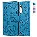 Produktbild SmartLegend SMART Legend Xiaomi Redmi Note 4 Hülle, Handyhülle Schutzhülle mit kartenfach Prägung Katze Leder Flip Case Handy Cover mit Magnet Standfunktion Etui - Blau
