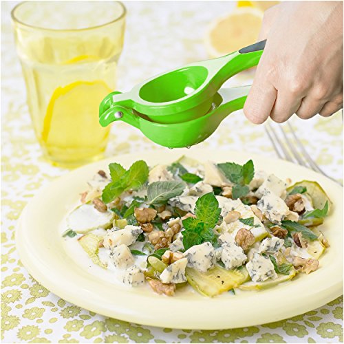 HomePOP Limetten und Zitronenpresse Gastro auch mit passendem Keramikmesser – Grün - 4