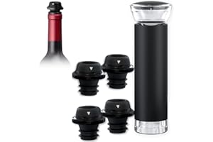 AIKARO - Bomba Vacio Vino, incluye 4 Tapones Vino y 1 Bomba de Vacío