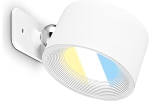 ‎BRILONER BRILONER - Lampa ścienna bez przyłącza prądu z akumulatorem, magnetycznie zdejmowana, obracana o 360 stopni, możliwość ściemniania, CCT, kinkiet wewnętrzny, lampa ścienna, lampa do łóżka, lampka do