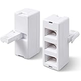 rhinocables BT Socket Adapter — Double 2-Way, Triple 3-Way, Quad 4-Way Splitter — For Telephone Socket, Plug Extender Phone, 
