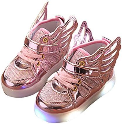 XW COSTUME Boys & Girls Child LED Running Walking Shoes Wings Light Up Flashing Trainers