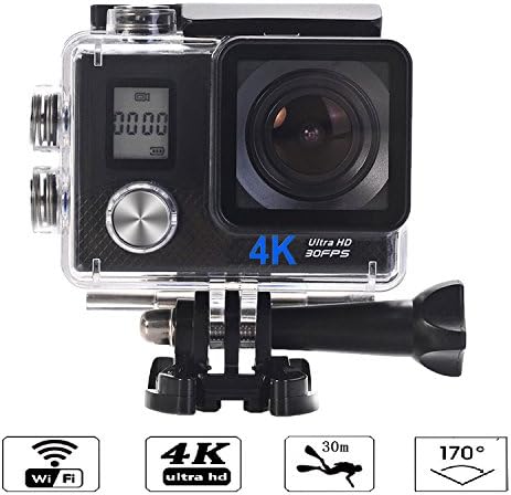 ZgmdaHOME 4K Dual Screens Underwater Action Camera WiFi 2.0 LCD Ultra HD Video 16MP 170 Wide Angle Lens.