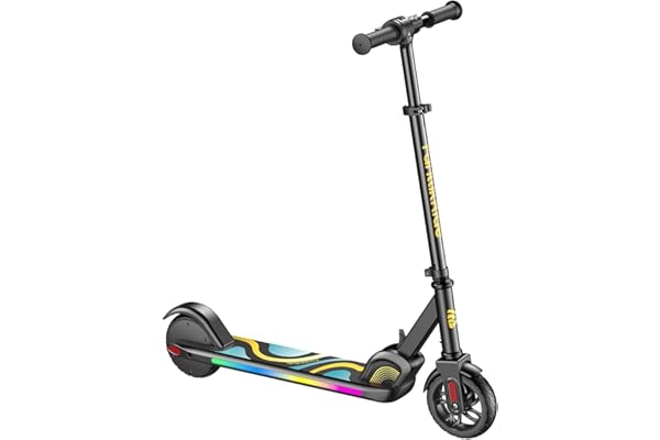 FanttikRide C9 Pro Trottinette Électrique Enfant 1,2-1,6 m, Lumières Arc-en-Ciel, Vitesses 8/13/16 km/h, Autonomie 8 km, Écran LED, Hauteur Réglable, Pliable, Charge maximale 60 kg