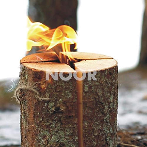 NOOR Schwedenfeuer Schwedenfackel Höhe 25 cm Durcmesser 17-24 cm Flammender Outdoor-Spass bis zu 4 Stunden