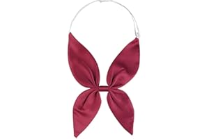 Allegra K Solid Color Pre-tied Bow Ties Adjustable Elastic Strap School Uniform Bowties for Women