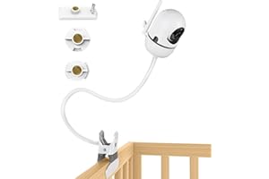 Yaekea Flexible Baby Monitor Mount for Hello Baby Camera Compatible with Hello Baby HB6550/HB65/HB6560/HB6340/HB6339/ 1/4 Inch Hole Baby Monitor Clip Mount for Crib Wherever
