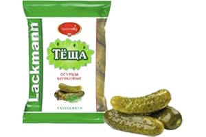 Lackmann TECSHA | Fassgurken Faßsalzgurken Eingelegt | Fassgurken behalten Geschmack und Nährwert. Lecker und knusprig | 700ml (ATG 500g)