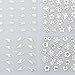 Tinksky 50 Sheets Nail Art Stickers 3D Tip Decals Nail Tips Decorations (Random Color)