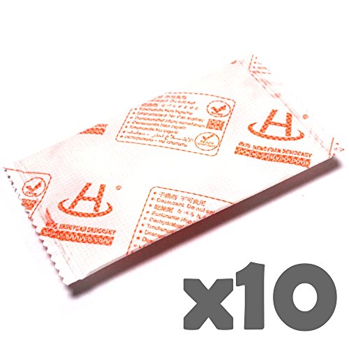 Cablematic - Desiccant dehumidifier bag HyperDry of silica gel 110x110mm 20g 10 pack