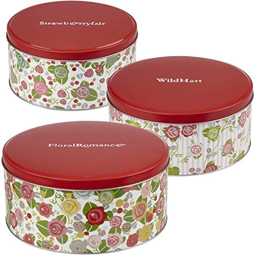 Julie Dodsworth Strawberry Fayre Fair Set of 3 Cake or Baking Tins