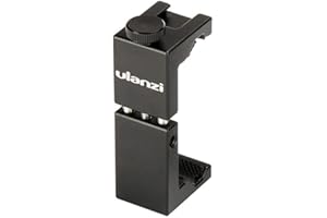 ULANZI ST-02S Trépied Universel pour Smartphone avec Support à Chaussures Cold Shoe Mount – Métal – pour Tous Les téléphones – même Filmer verticalement