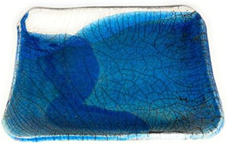 Japanese Ceramic Raku Tray color Blue by Mosraku