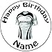 Produktbild personalisierbar Widnes Vikings Rugby-Shirt Kuchen Topper – Einem vorgeschnittenen Rund 20,3 cm (20 cm) Zuckerguss Dekoration