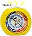 Produktbild LED Licht - Kinderwecker - Analog - " lustige Vögel - gelb " - Lernwecker - + -1 Minuten Schritten Anzeiger - Lernzifferblatt - für Kinder / großer analoger Wecker & Lern Uhr - Uhrzeit lernen - Alarm Kunststoff / Plastik - Mädchen & Jungen - Lichtwecker - Kinderuhr - Tischuhr / Tiere Lernuhr