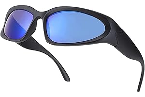 YUELUQU Y2K Wrap Around Sunglasses Men's Women's Futuristic Outdoor Sports Sunshade UV400 Glasses