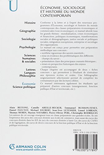 Book's Cover of Économie, Sociologie et Histoire du monde contemporain