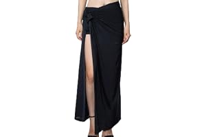 Dam strandöverdrag sarong - ren lång pareo bikini wrap badkläder kjol