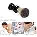 Anself Nylon Shaving Brush Men's Mustache Brush Safety Barber Razor Brush Black Handle Male Shaving Beard Cleaning Tool