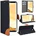 Produktbild SMART LEGEND Lederhülle für Samsung Galaxy S8 Ledertasche Hülle Britischer Denim Schwarz Schutzhülle Premium PU Leder Flip Case Protective Cover Innere Weiche Silikon Bookcase Handy Tasche für Samsung Galaxy S8 Schale mit Magnet und Karteneinschub Standfunktion Etui