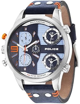 POLICE Herren-Armbanduhr COPPERHEAD Analog Quarz Leder P14374JS-03