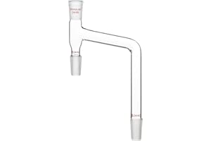stonylab Glas Feuchtigkeit Prüfung Adapter, Borosilikat Glas Feuchtigkeit Sammler Chemie Adapter mit 24/40 Standard Gelenke für Labor Destillation Labor Versorgung