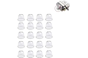 LJFEA 20 Piezas de Carburador para Desbrozadora de 19 mm Recambios de Cebador de Gasolina de Silicona Transparente Repuestos de Cerbador Carburador para Cortacésped Motosierras