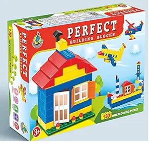 Clickedia Building Blocks for Kids Easy to Make his her own Design Model Birthday Gift for Boys and Girls 3 4 5 6 7 Year Old (Perfect-130 pcs)