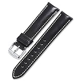 7 Farben Uhrenarmband echtem Kalbsleder Leder iStrap Watch Band Quick Release Lederarmband Ersatz-Watch Armband mit Edelstahl Metall Schließe 18 mm 19 mm 20 mm 21 mm 22 mm