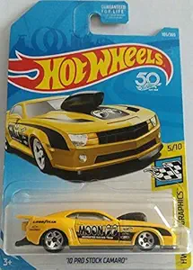 Hot Wheels 2018 Basic Vehicle Hw Speed Graphics - 10 Pro Stock Camaro [Yellow/Black]