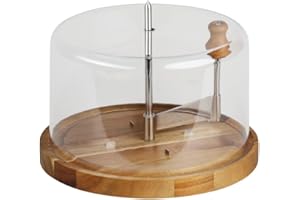 Kesper Rallador de queso con tapa | Madera de acacia certificada FSC, 21,7 cm de diámetro, ideal para el uso diario