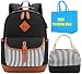 Produktbild Laptop Rucksack für 15.6 Zoll Kühltasche Schultasche mit USB Ladeanschluss Moderne Laptoptasche für Mädchen, Teenager Schwarz