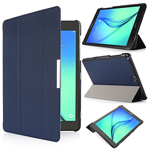 iHarbort® Samsung Galaxy Tab A 9.7 Hülle Case Tasche mit Standfunktion Auto Wake up Sleep PU Leder hüllen für Samsung Galaxy Tab A 9.7 (SM-P550 P555 T550 T555) Smart Cover mit Auto Sleep Wake up / Standfunktion (Galaxy Tab A 9.7, dunkelblau)