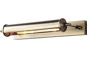 ‎ECOGEHEN EcoGehen LED Spiegelleuchte Modern Vintage Metall Spiegellampe Wandleuchte Make Up Spiegel Licht Bilderlampen Wasserdicht Badezimmer Beleuchtung Antibeschlag Wandlampe, Antikes Messing, 45cm