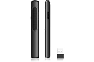 SANGFUN S12-PPT Flip Pen avec Touches latérales de Volume,Telecommande Ordinateur Powerpoint avec Volume de Lien Hypertexte, Télécommande de présentation du présentateur sans Fil 2,4 GHz