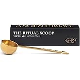 Ancient + Brave - Ritual Scoop - Gold Finished Stainless Steel Measuring Spoon - Approximate Measure - Perfect Measuring Spoo