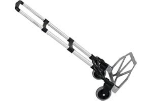 DlandHome Diable Polyvalent Chariot de Manutention Réglable et Léger avec Poignée Télescopique en Aluminium Charge Max. 80Kg