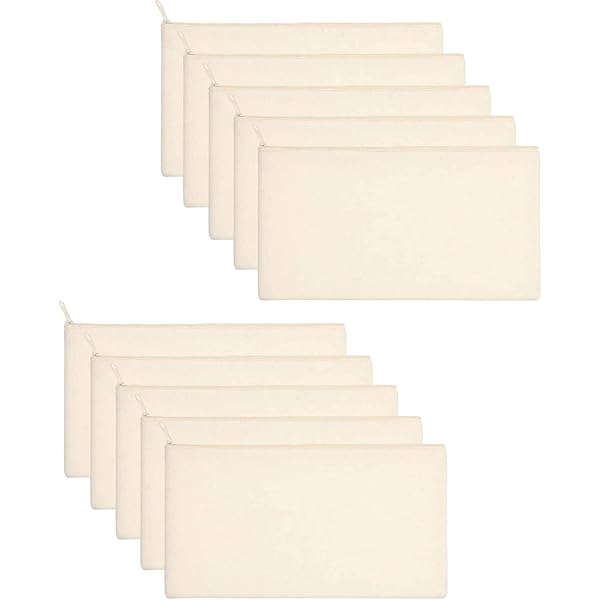 3 Stück Canvas Aufbewahrungstaschen - DIY Stoffbeutel Zum Bemalen