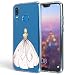 Produktbild NALIA Handyhülle kompatibel mit Huawei P20 Lite, Slim Silikon Motiv Case Back-Cover Crystal Schutzhülle Dünn Durchsichtig, Etui Handy-Tasche Transparent Bumper, Designs:Princess Pink