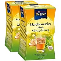 Meßmer Marokkanischer Masir, Minze-Honig 20 Teebeutel, 2er Pack (2 x 40 g Packung)