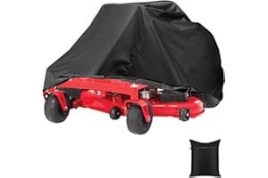 SKYOUR Cubierta para cortacésped de giro cero para exteriores, impermeable, resistente al polvo, 420D, Oxford Riding Zero Turn Ced, ajuste universal (M: 81 x 44 x 47 pulgadas)